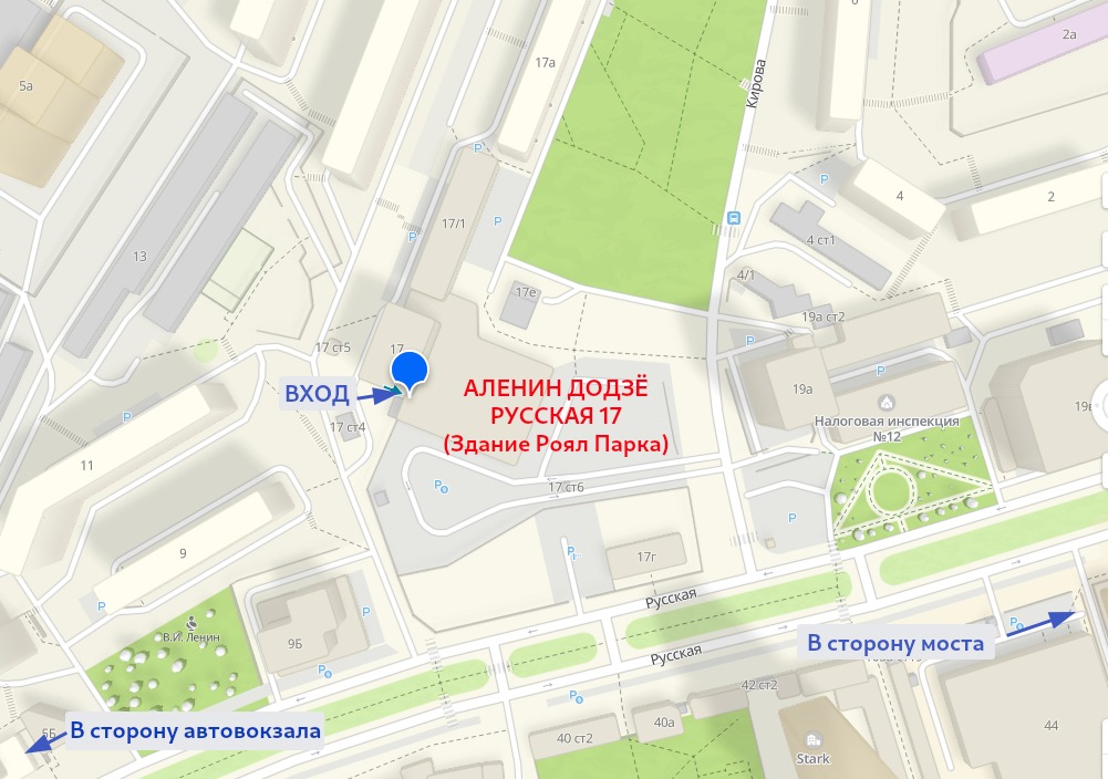 Карта: как найти зал по айкидо на Второй речке во Владивостоке, Русская 17